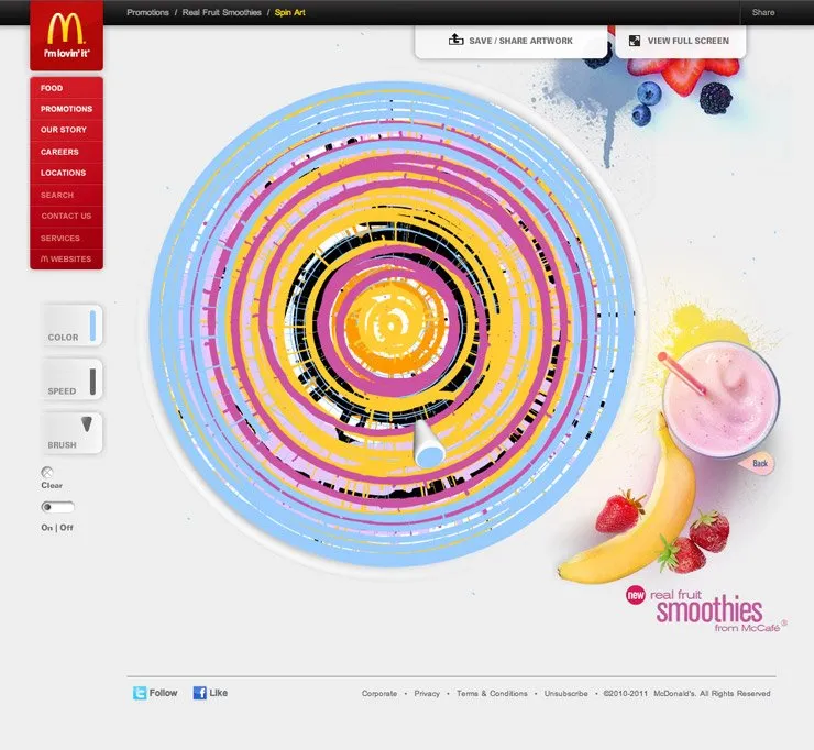 Multi-color McDonalds spin art demonstration)