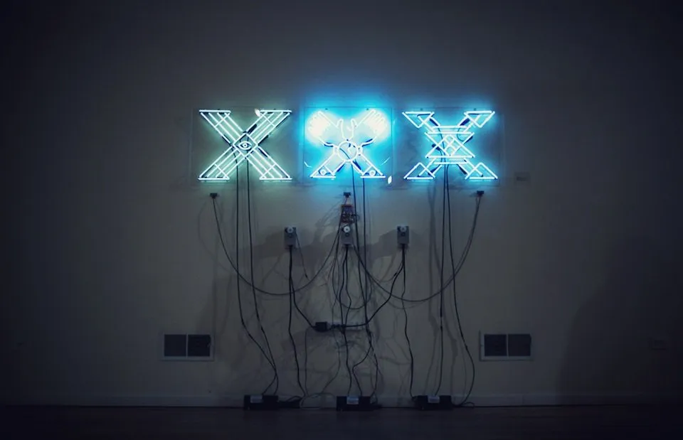 Wide-view of entire typeforce XXX installation